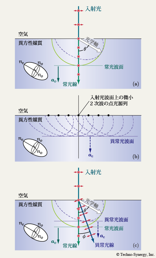 図22　常光線/異常光線の進み方（5）