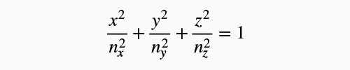 屈折率楕円(1)式体